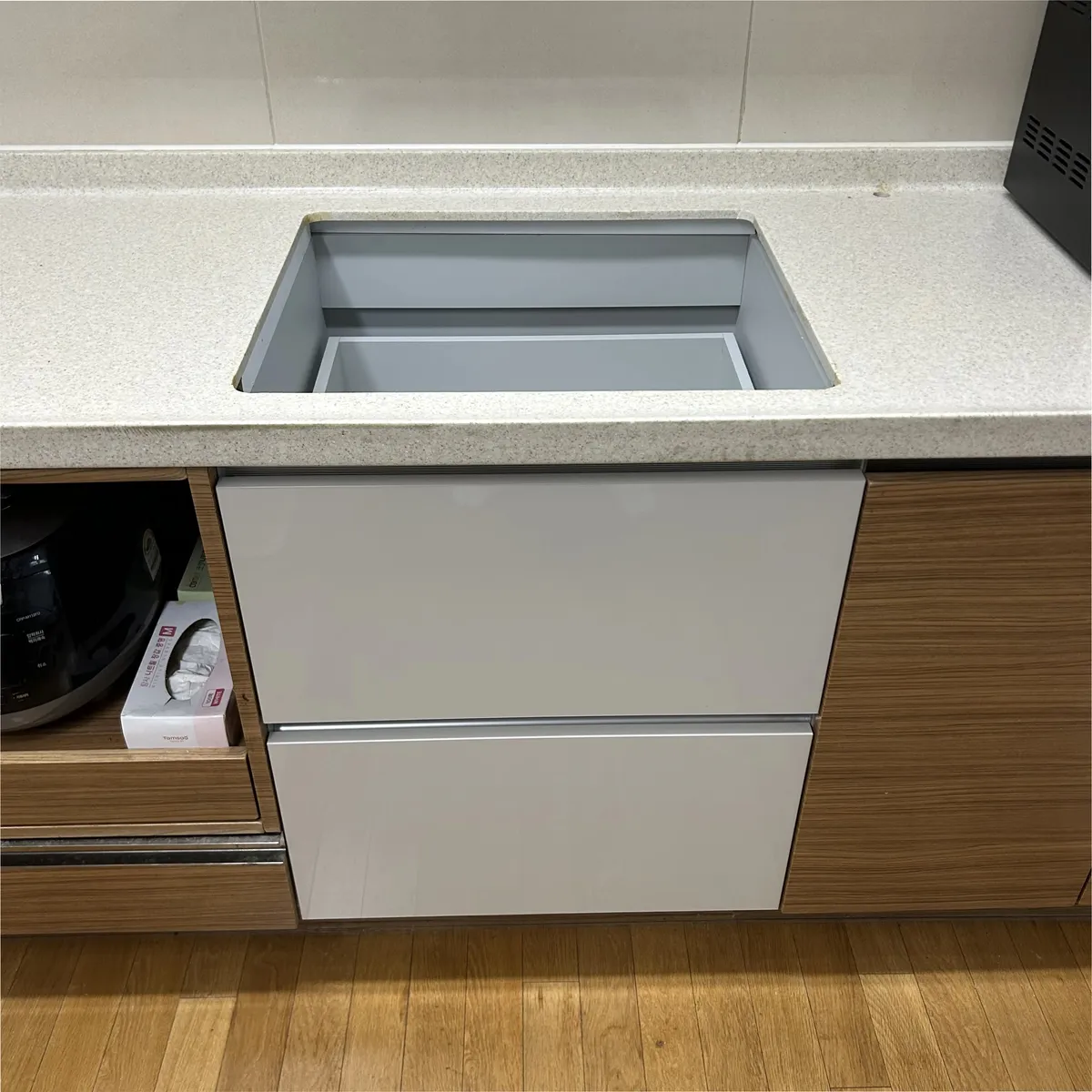 가스레인지수납장 시공 후